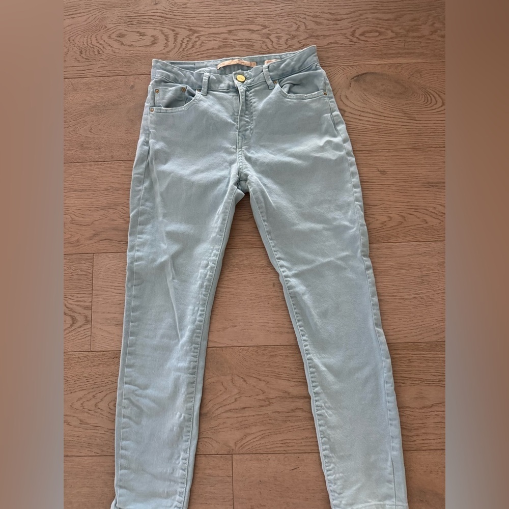 Zara Skinny Satin in Ice Stibe color size 26